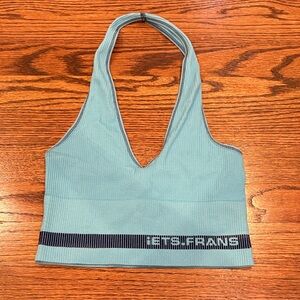 Iets Frans Blue Halter Top
